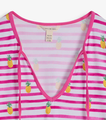 Robe de plage – Rayures ananas