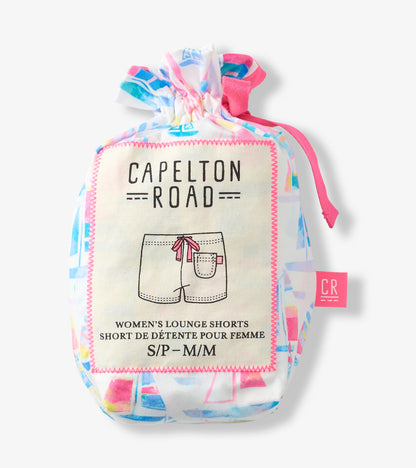 Women's Painted Sailboats Polyknit Pajama Shorts