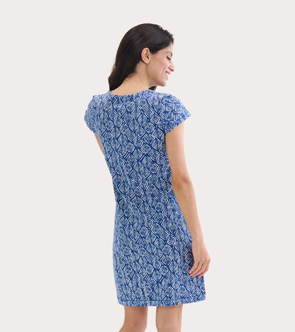 Women's Ripples Crew Neck T-Shirt Dress
