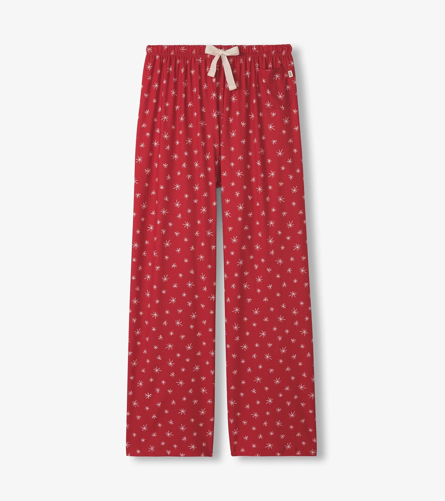 Women's Red Snowflakes Polyknit Pajamas Pants