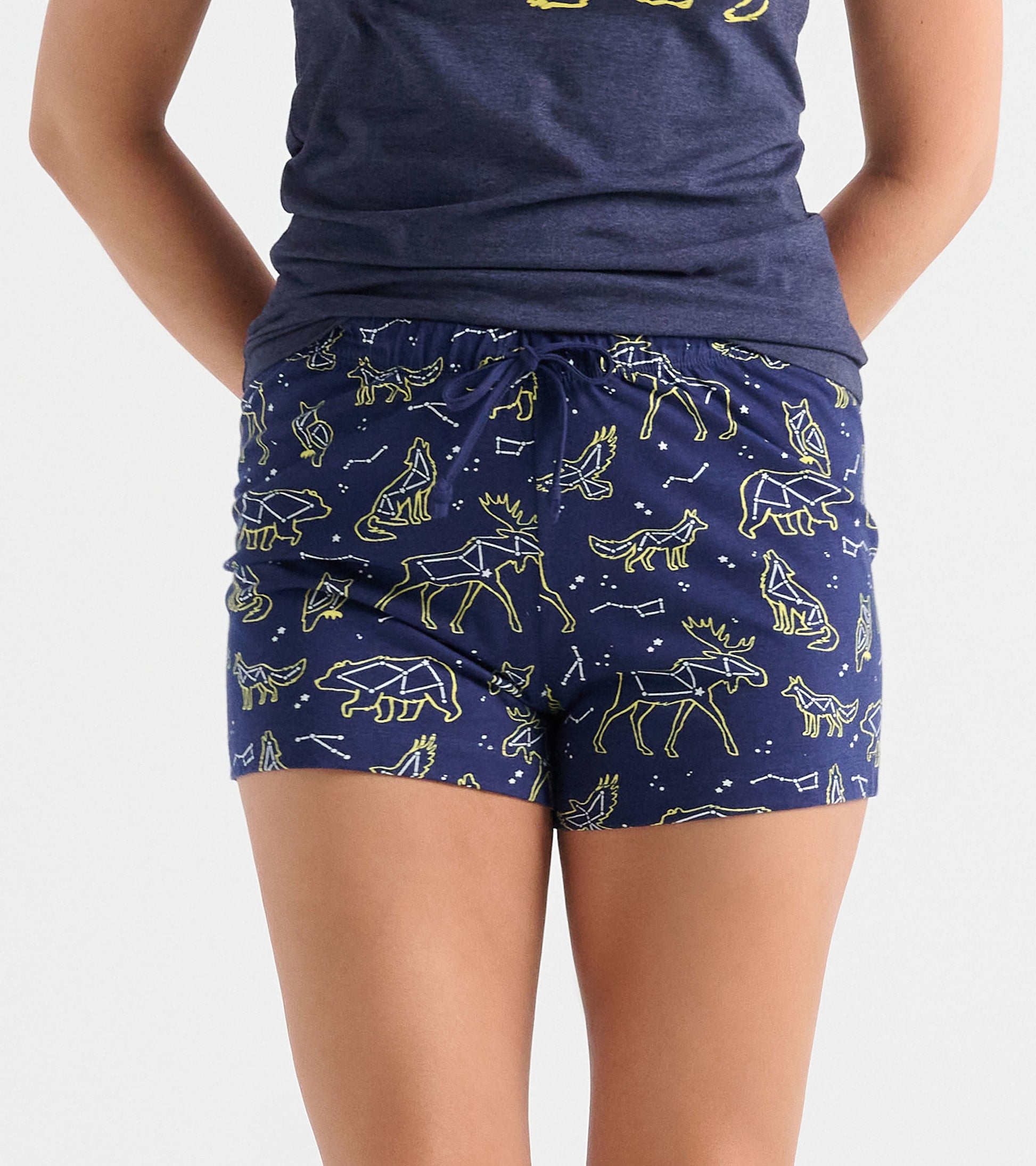 Animal Constellations Women's Cotton Sleep Shorts