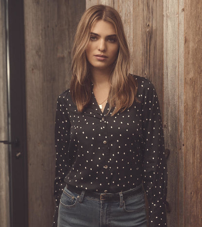 Blouse Olivia – Motif tacheté classique