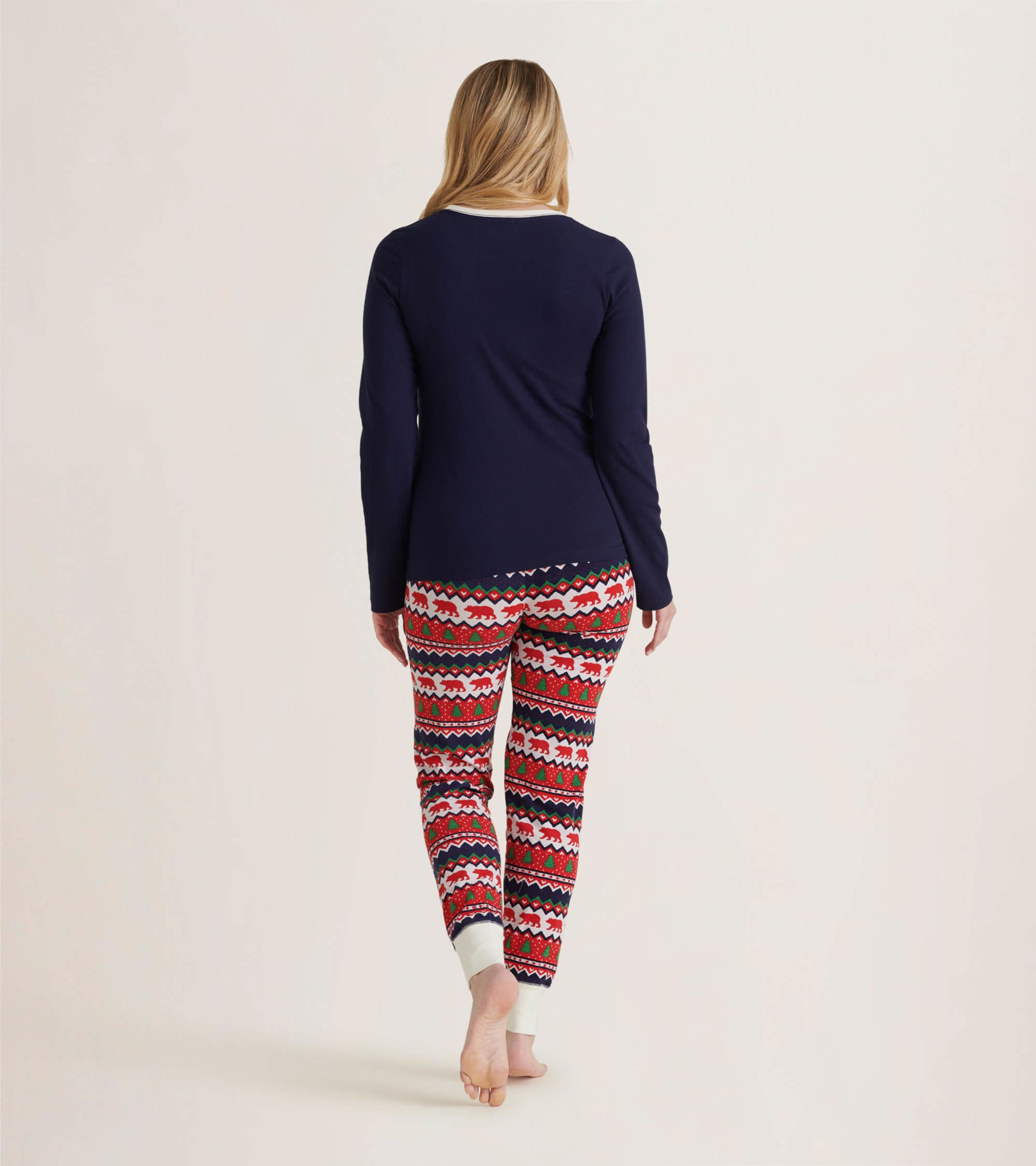 Women s Polar Bear Long Sleeve Pajama Top