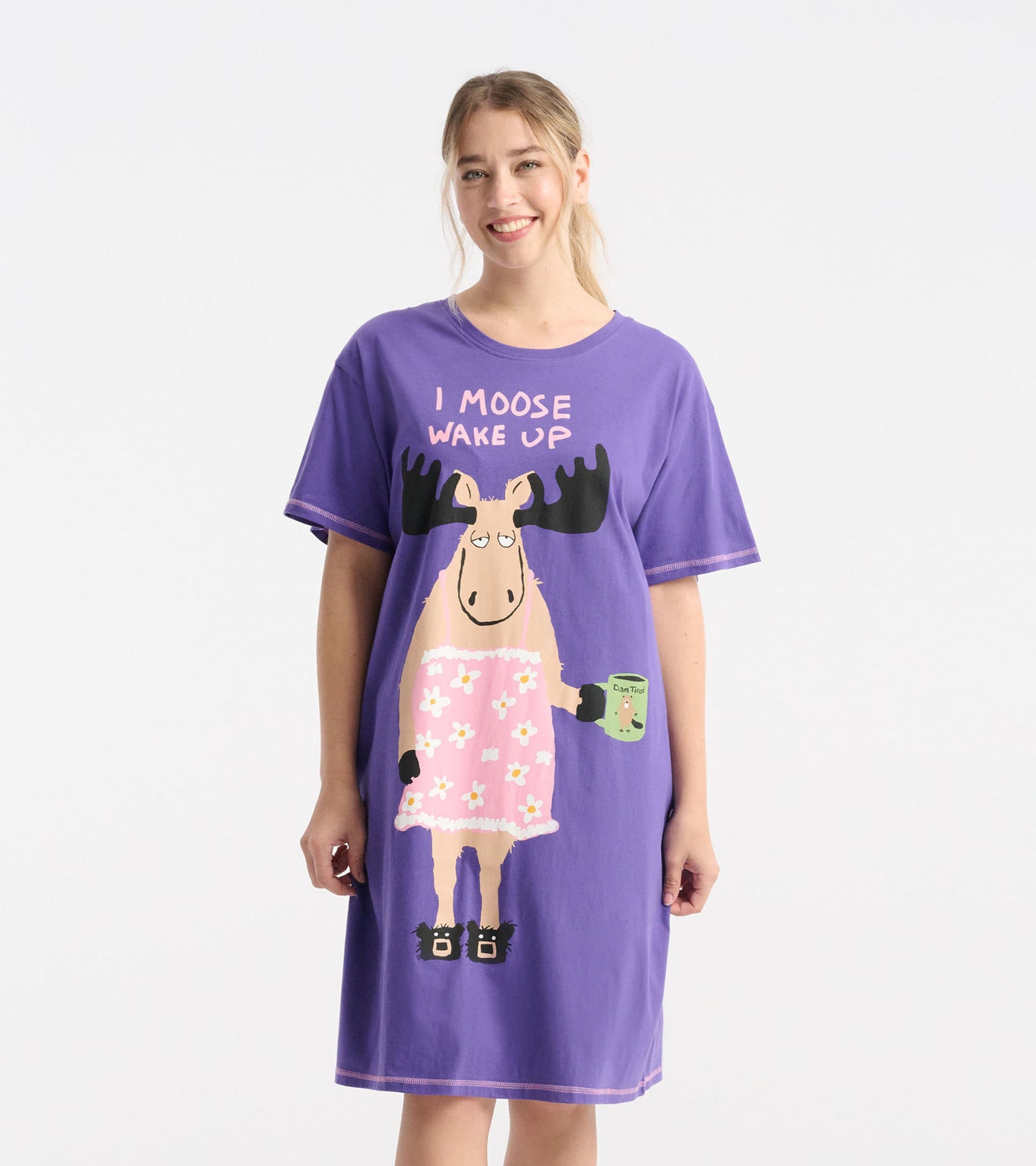 Chemise de nuit pour femme – Orignal « Moose Wake Up »