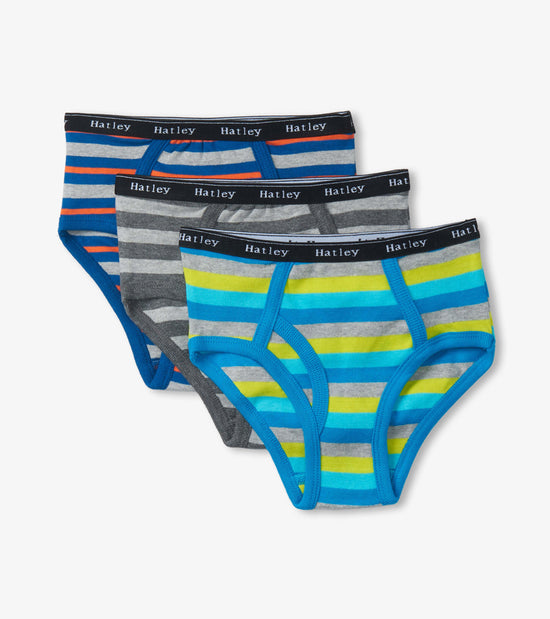 hatley Paquet de 3 slips classiques pour garçons - Rayures