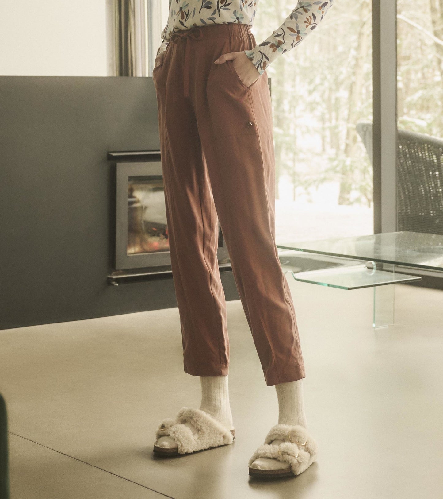 Pantalon à la cheville Jaime – Brun