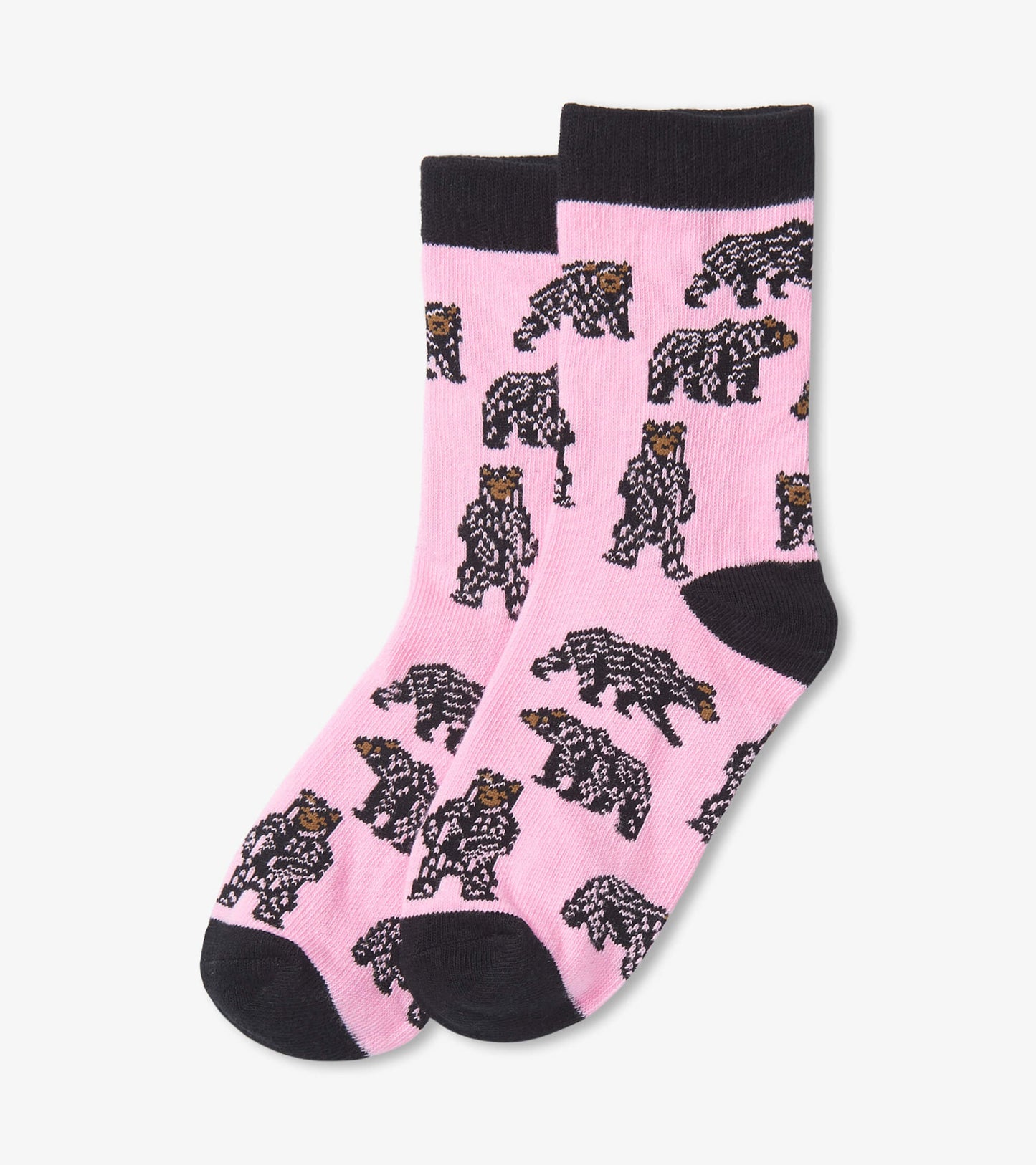 Chaussettes pour enfant – Ours en liberté sur rose