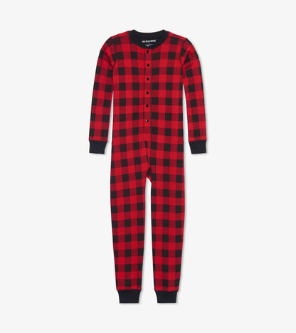 Moose On Plaid Kids Onesie1