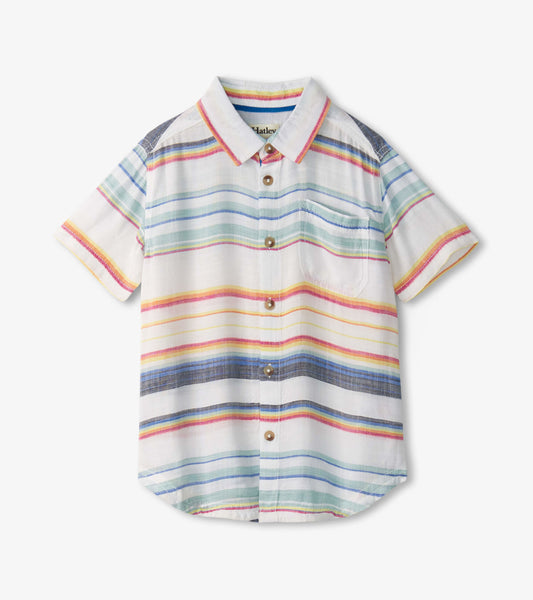Chemise boutonnée – Rayures estivales