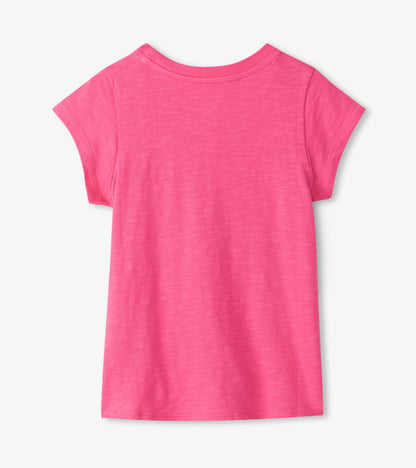 T-shirt noué sur le devant – Cœur de chiffon