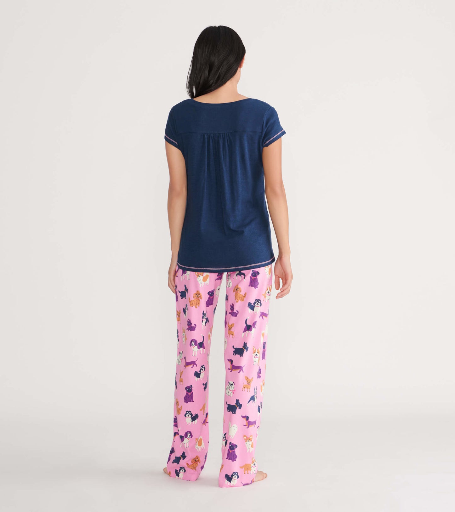 T-shirt à encolure en V pour femme – Chiot « Well Bred »