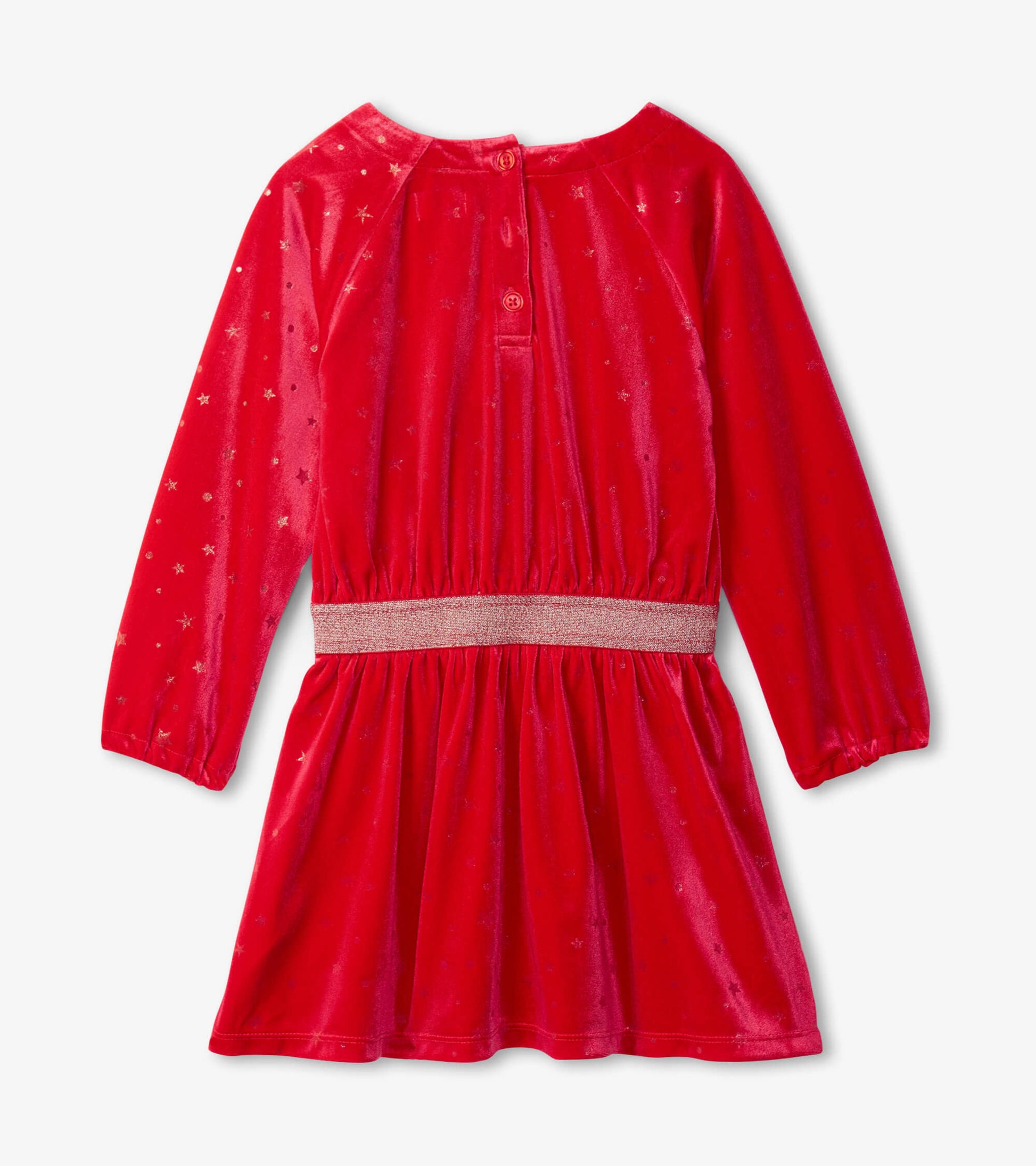 Girls Holiday Stars Crushed Velour Dress Girls Holiday Stars Crushed Velour Dress