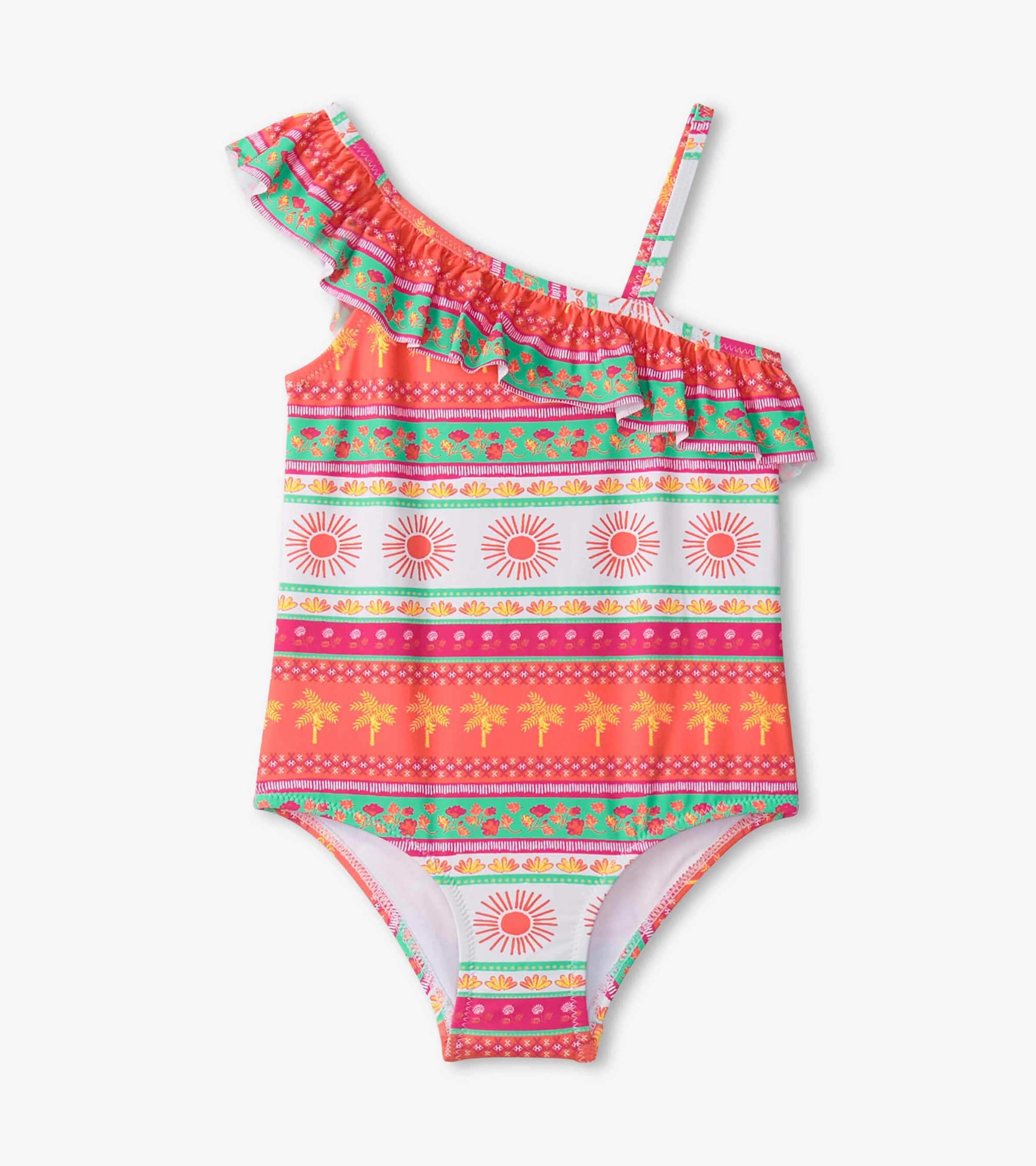 Ruffle trim swimsuit new arrivals