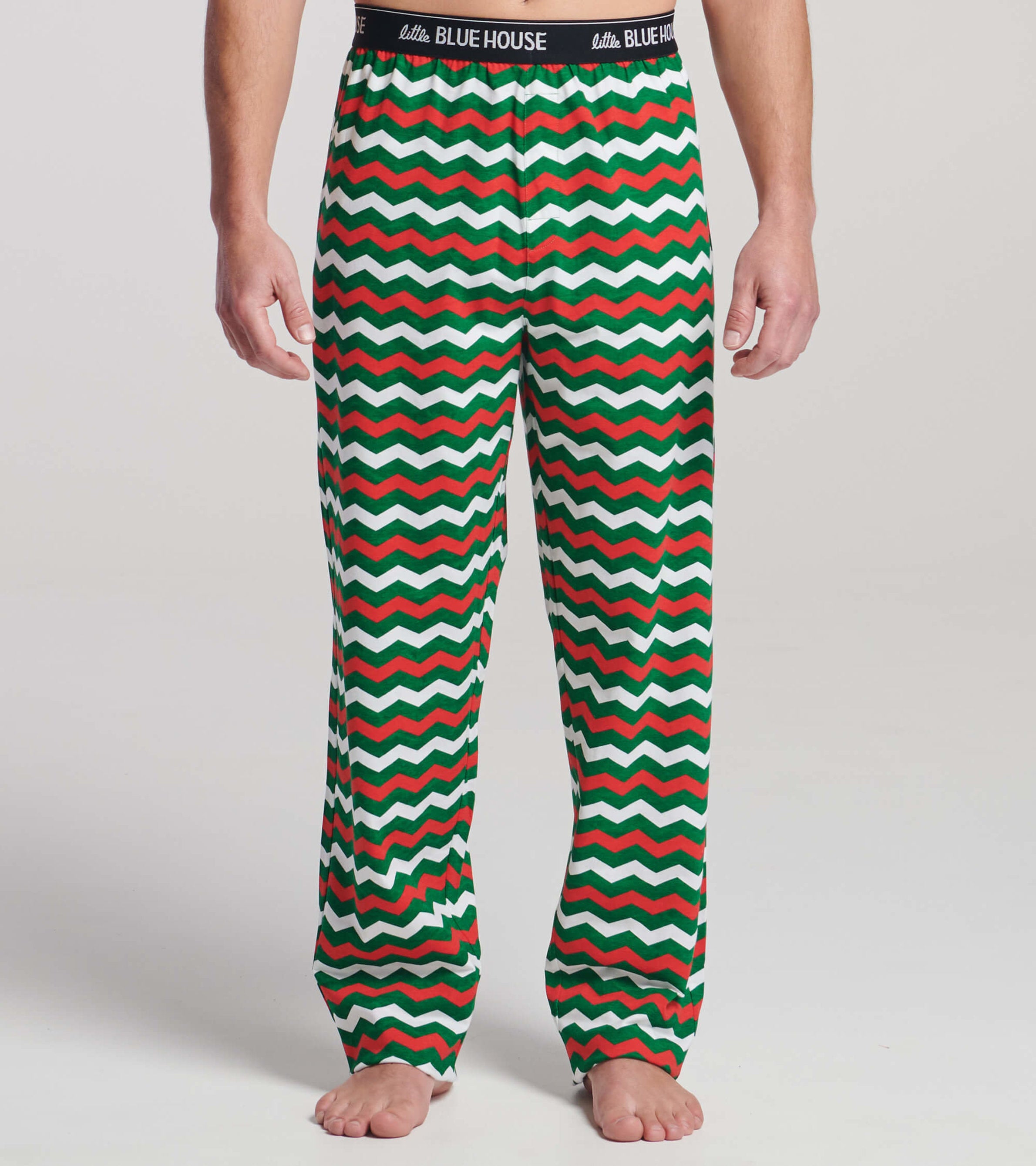 Men s Christmas Zig Zag Jersey Pajama Pants