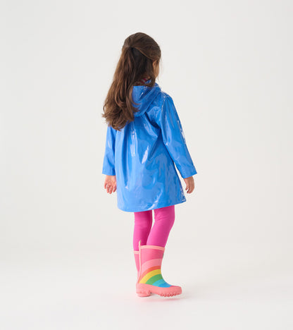 Manteau évasé – Bleu étincelant