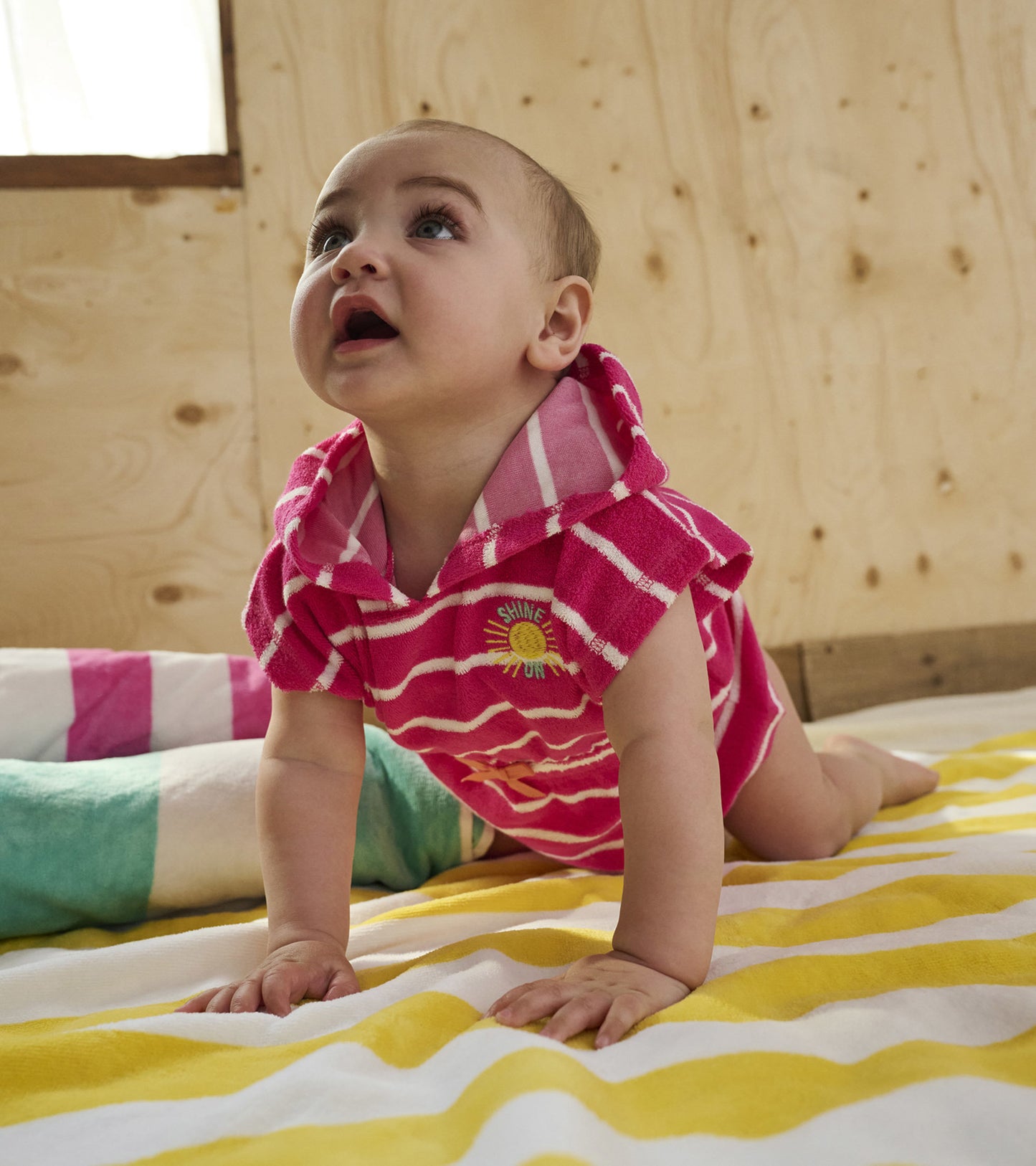 Cache-maillot en tissu éponge pour bébé – Paradis rose