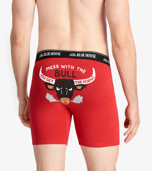 Caleçon boxeur pour homme – Taureau « Mess With The Bull »