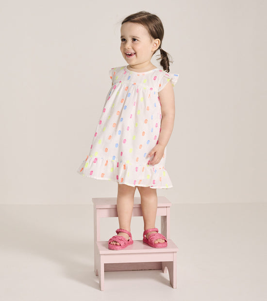 hatley Robe volantée pour tout-petit – Motif estival tacheté