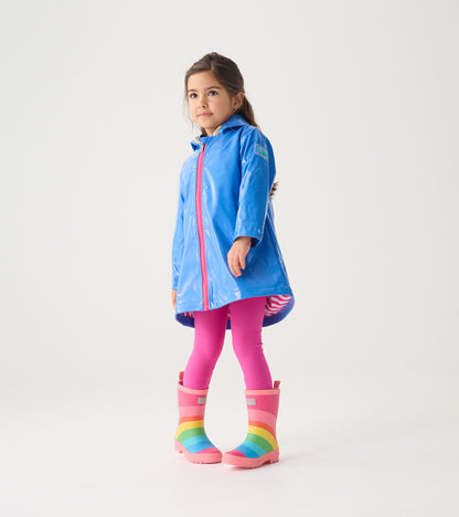 Manteau évasé – Bleu étincelant