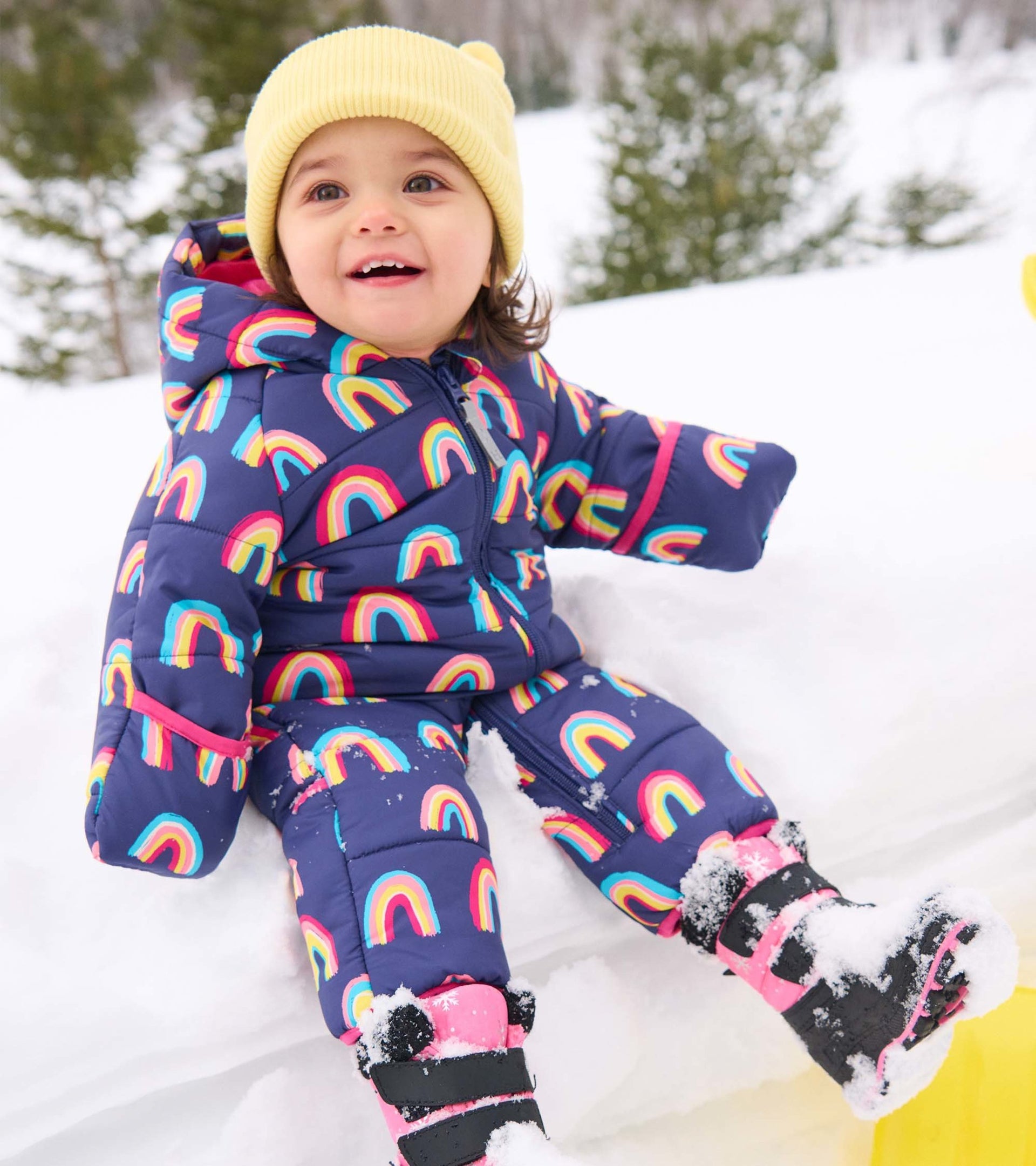Vibrant Rainbows Baby Snowsuit1