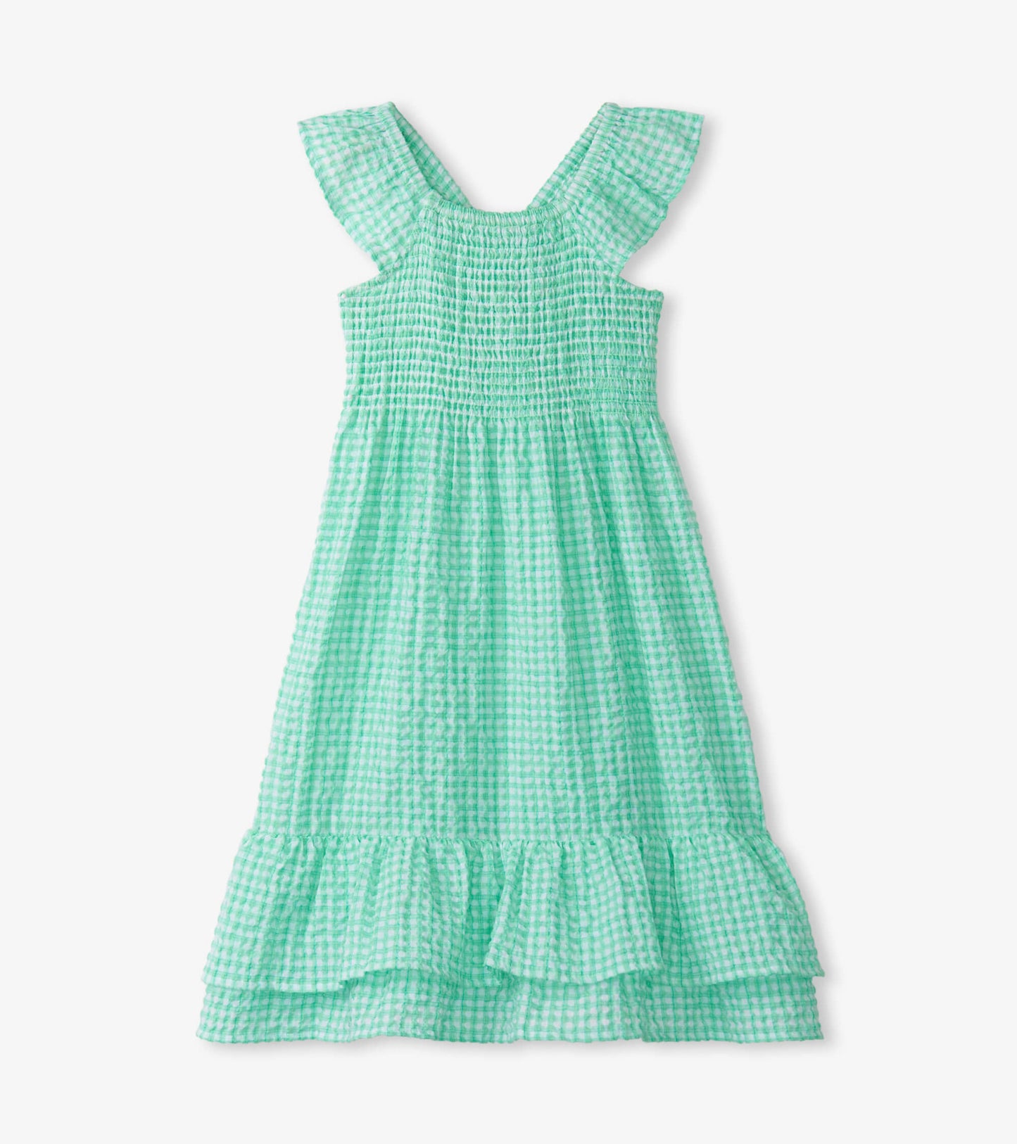 Robe froncée en seersucker – Vichy
