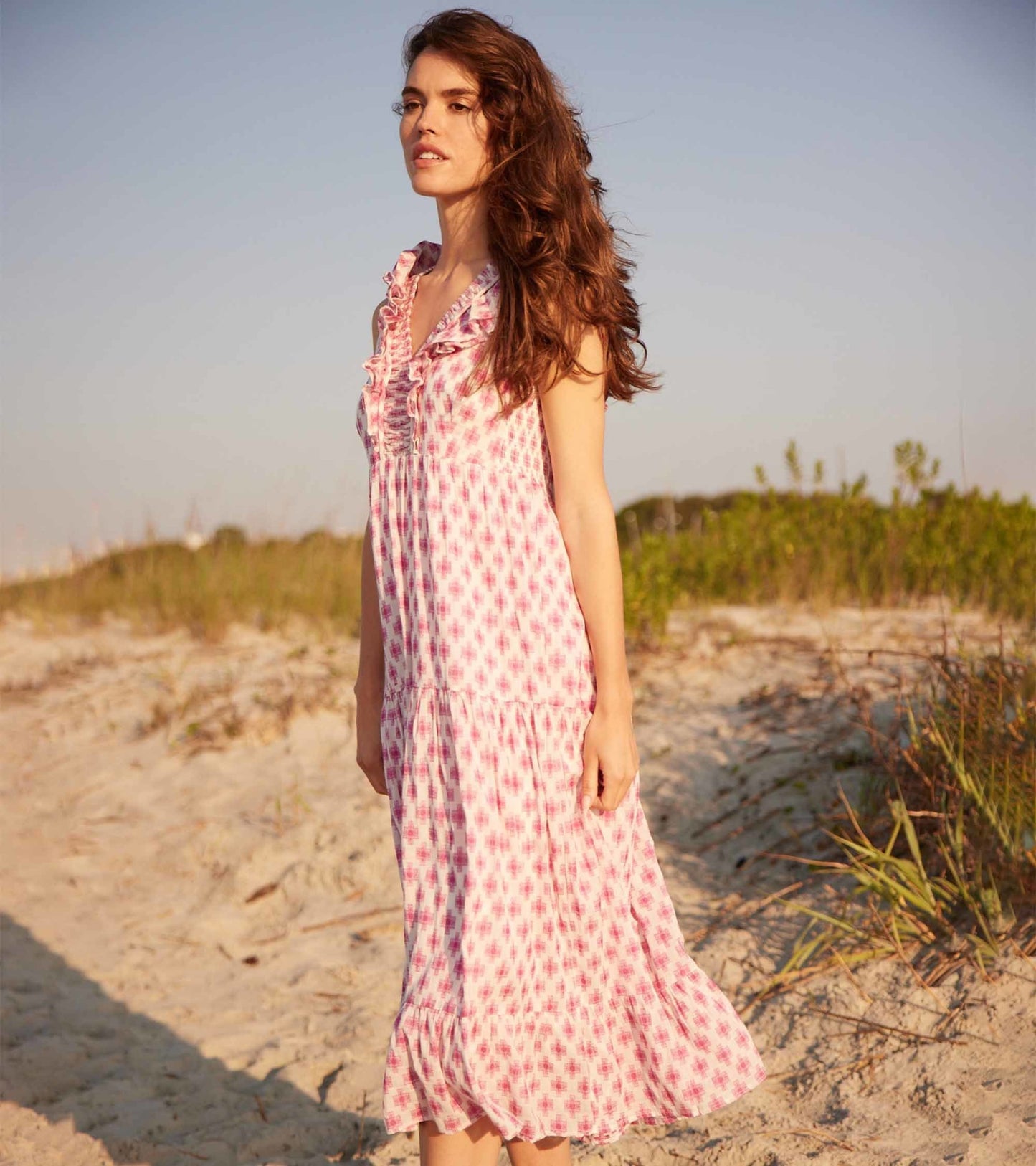 Robe mi-longue Aria – Cadrans solaires croisés