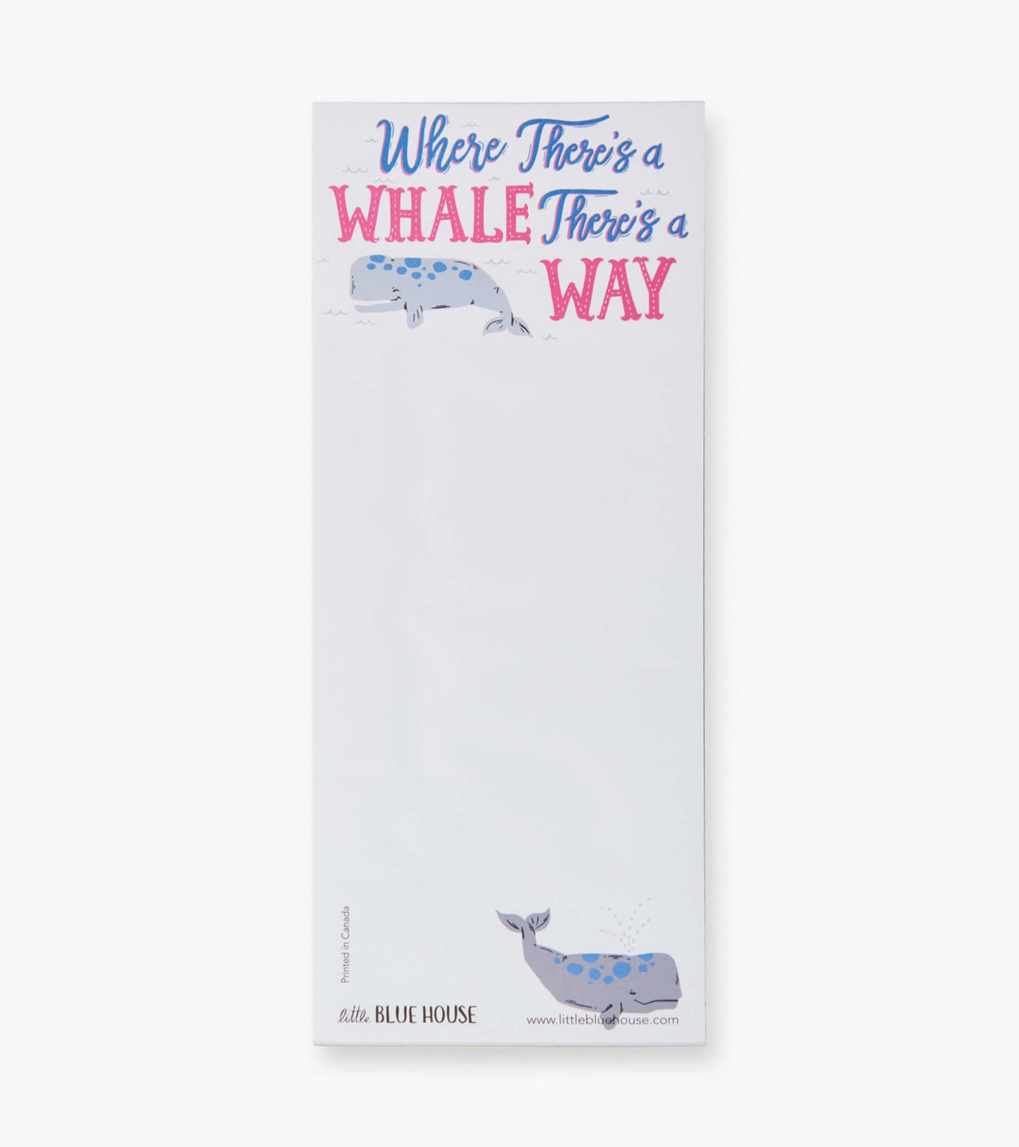 Bloc-notes aimanté – Baleine « where there’s a whale »