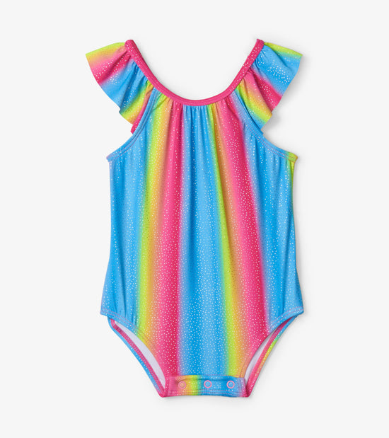 hatley Maillot de bain à volants pour bébé – Bonbon arc-en-ciel