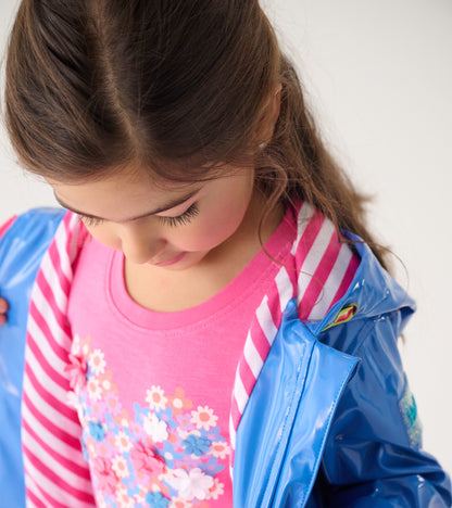 Manteau évasé – Bleu étincelant