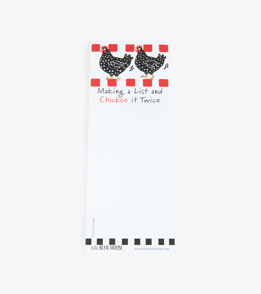 Bloc-notes aimanté – Poules « Chicken It Twice »