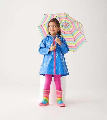 Manteau évasé – Bleu étincelant
