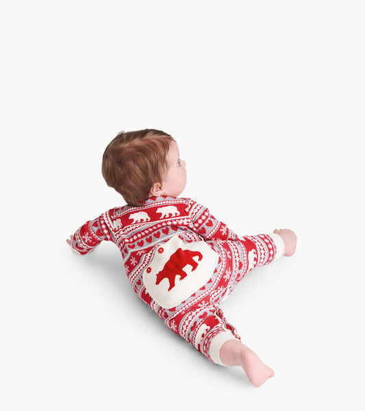 Combinaison pour bébé – Ours à motif jacquard Fair Isle