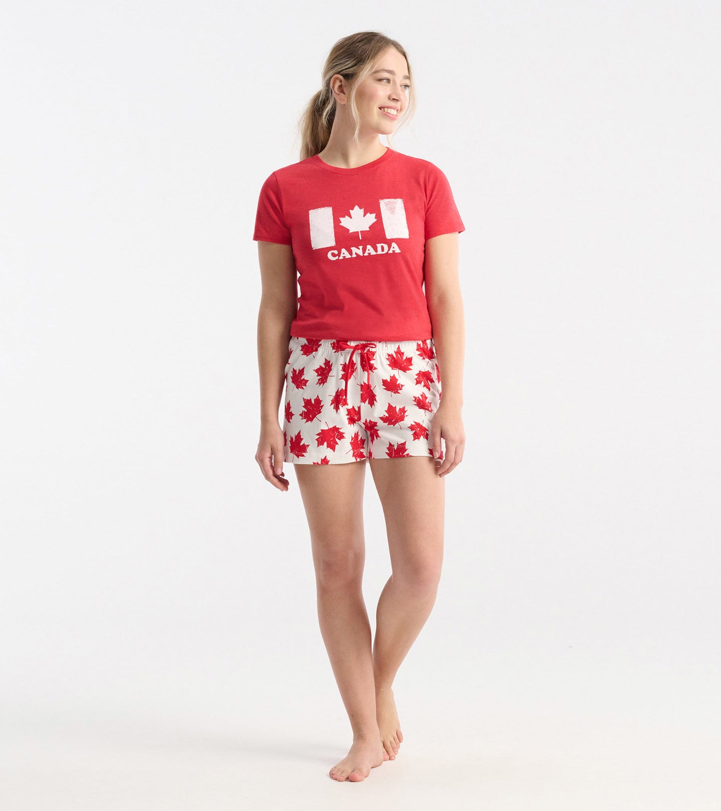 Canada Womens Cotton Sleep Shorts