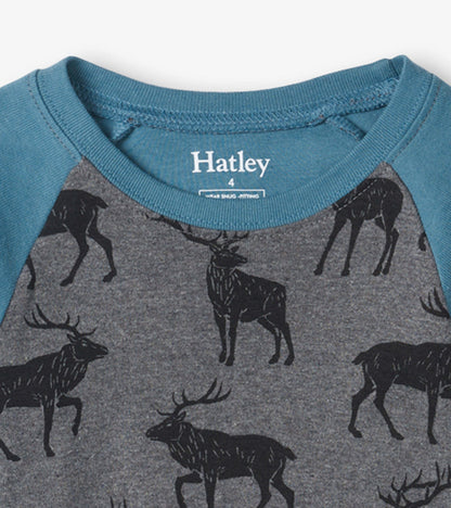 Pyjama avec haut à manches raglan pour enfant – Wapiti majestueux