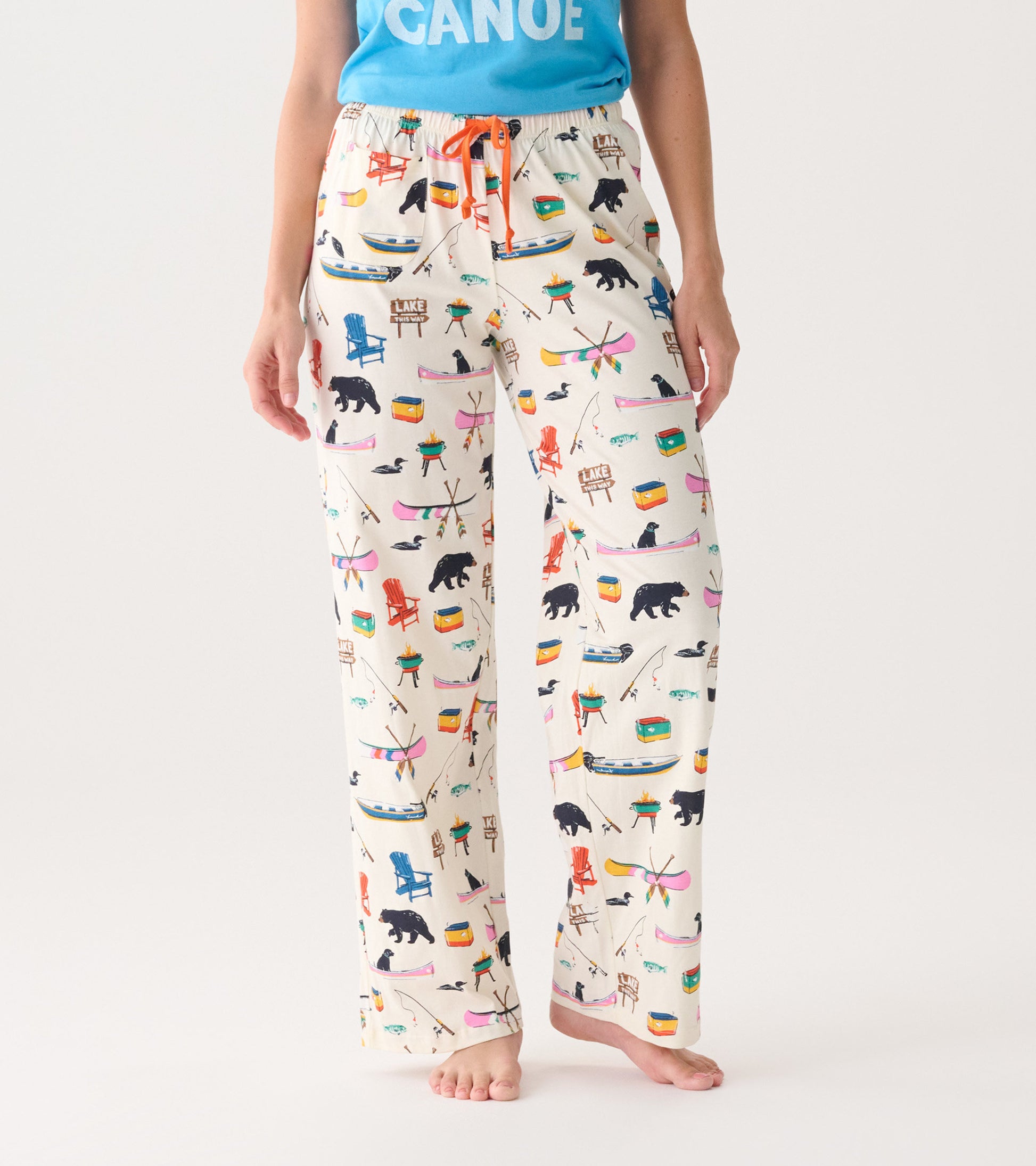 On The Lake Women's Cotton Pajama Pants - Main Image