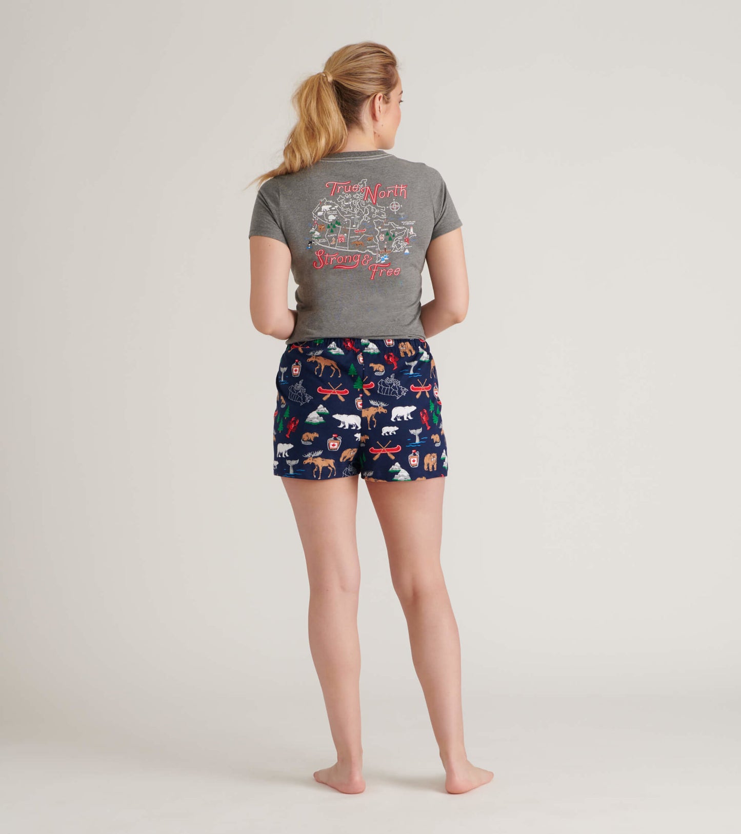 Caleçon de nuit pour femme – Motifs canadiens
