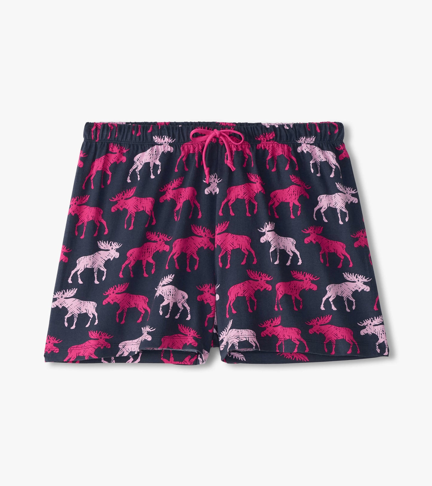 Caleçon de nuit pour femme – Orignaux framboise