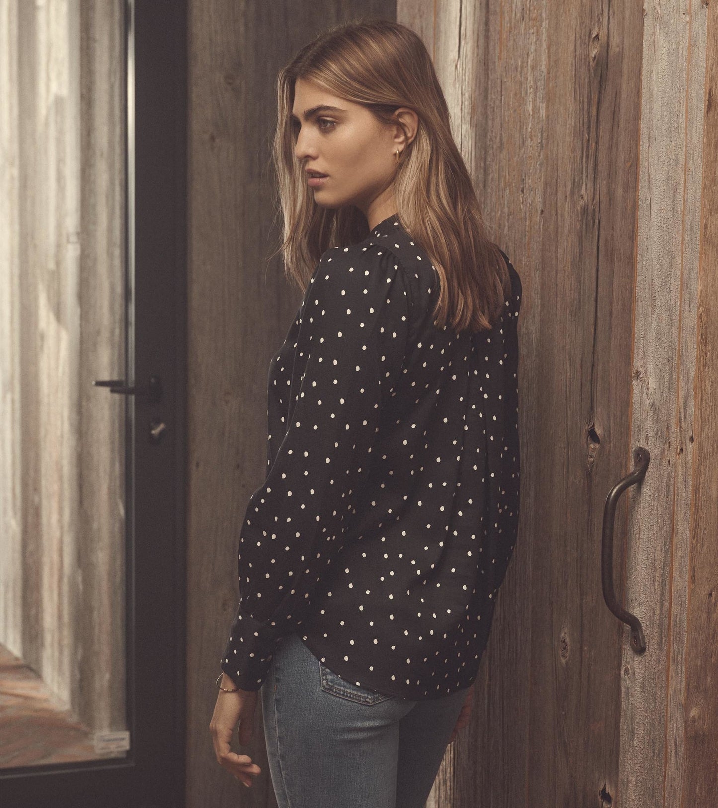 Blouse Olivia – Motif tacheté classique