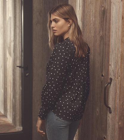 Blouse Olivia – Motif tacheté classique