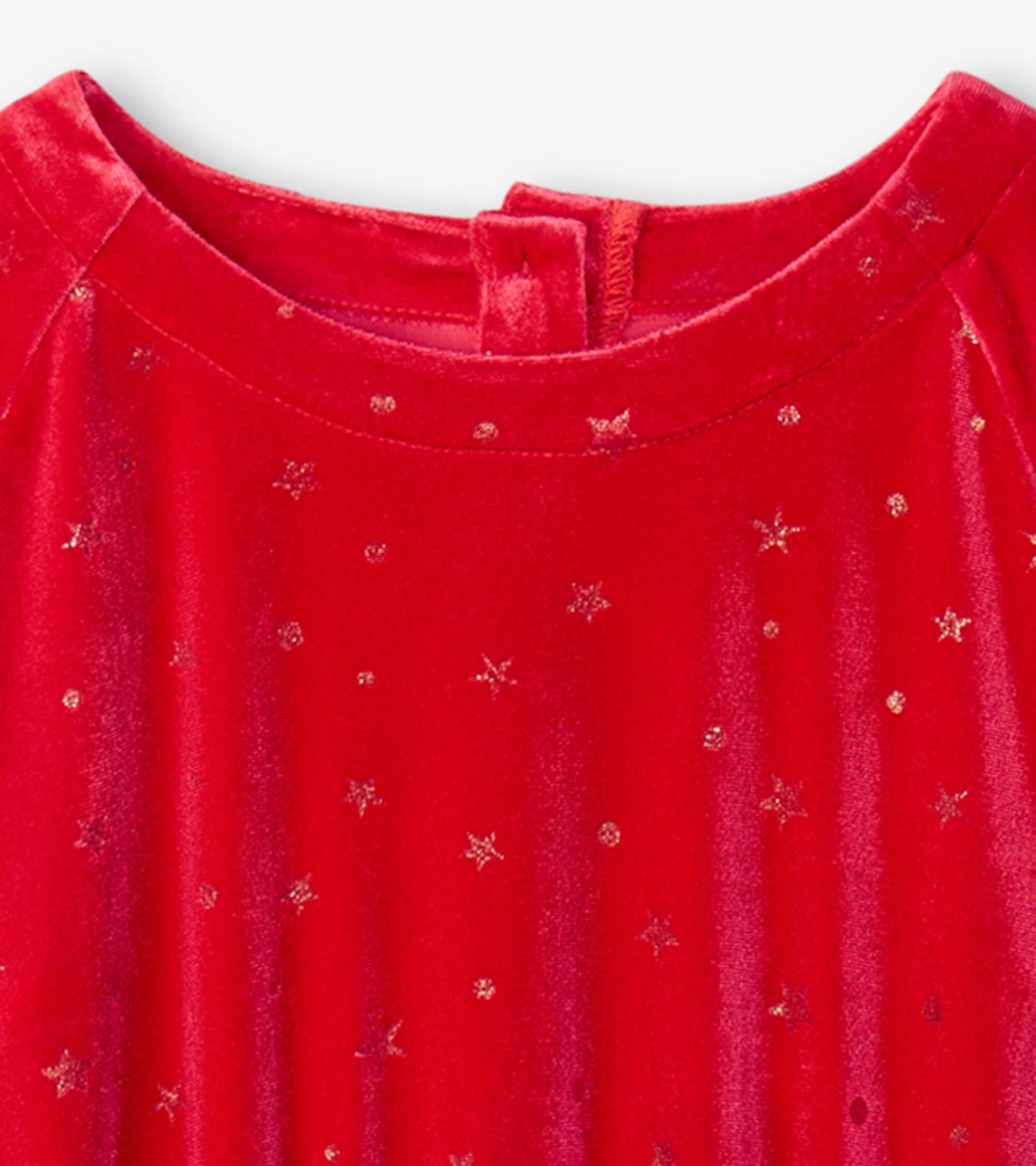 Girls Holiday Stars Crushed Velour Dress - Main Image