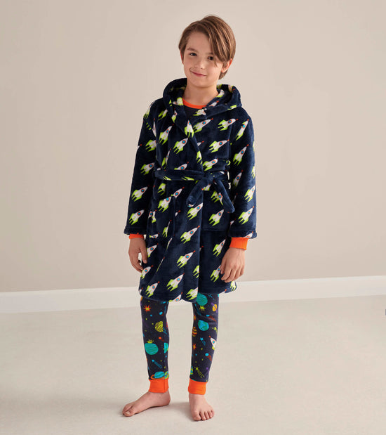 hatley Peignoir en molleton pour enfant – Voyage en fusée