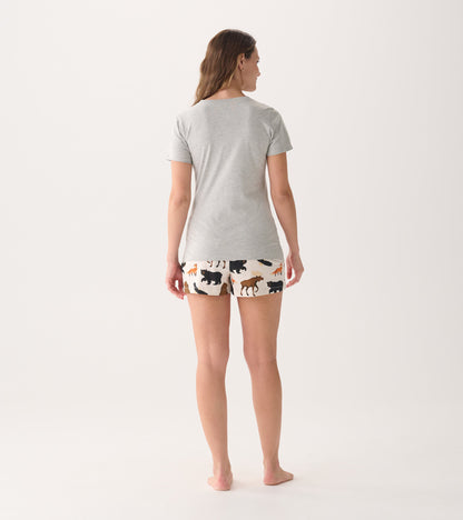 T-shirt de pyjama pour femme – Faune des bois
