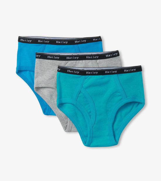 hatley Paquet de 3 slips classiques pour garçons - Solides Classiques