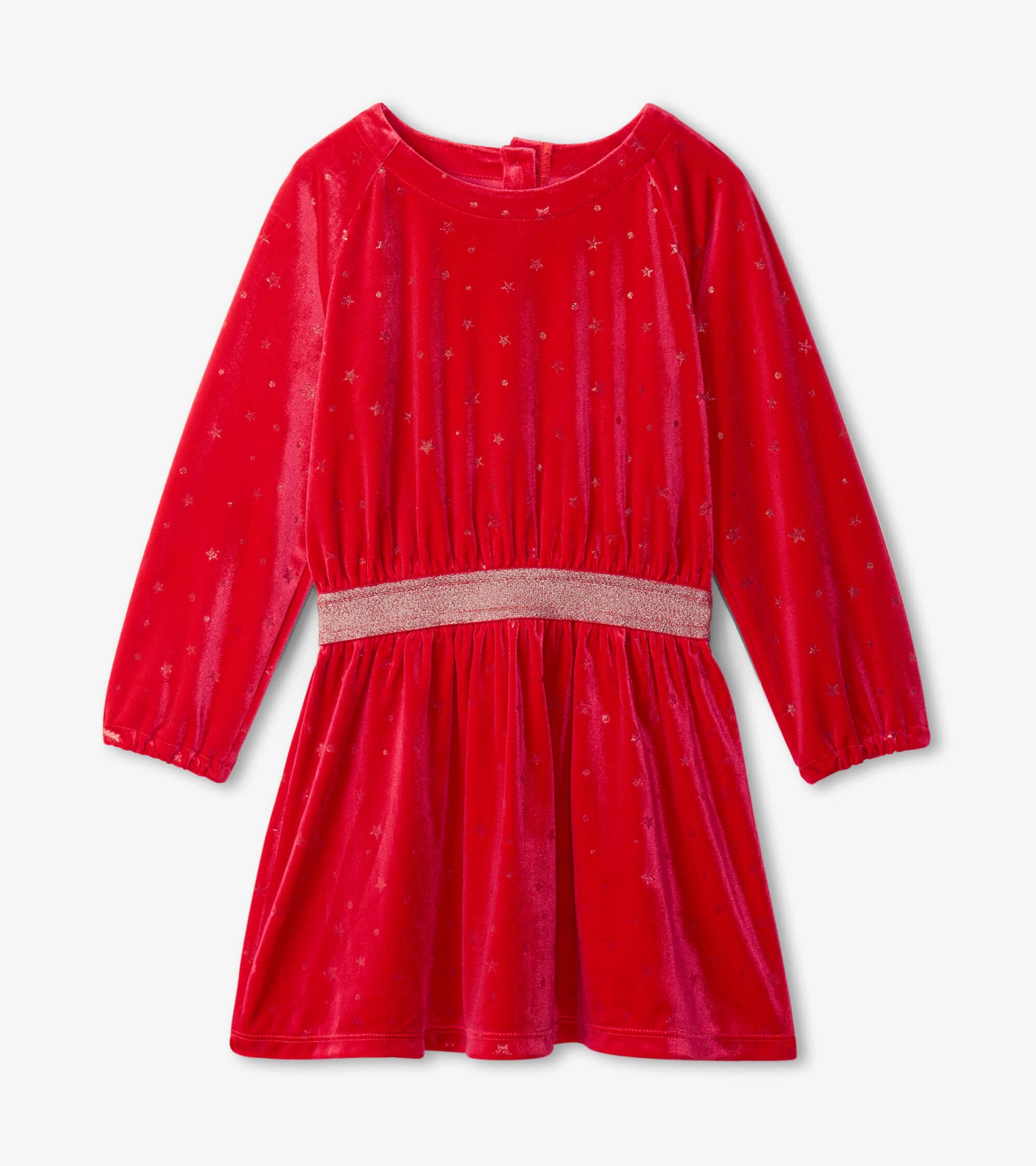 Girls Holiday Stars Crushed Velour Dress Girls Holiday Stars Crushed Velour Dress