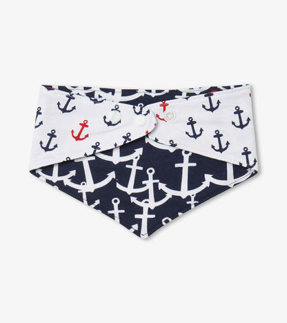 Bandana réversible pour chien – Ancres nautiques
