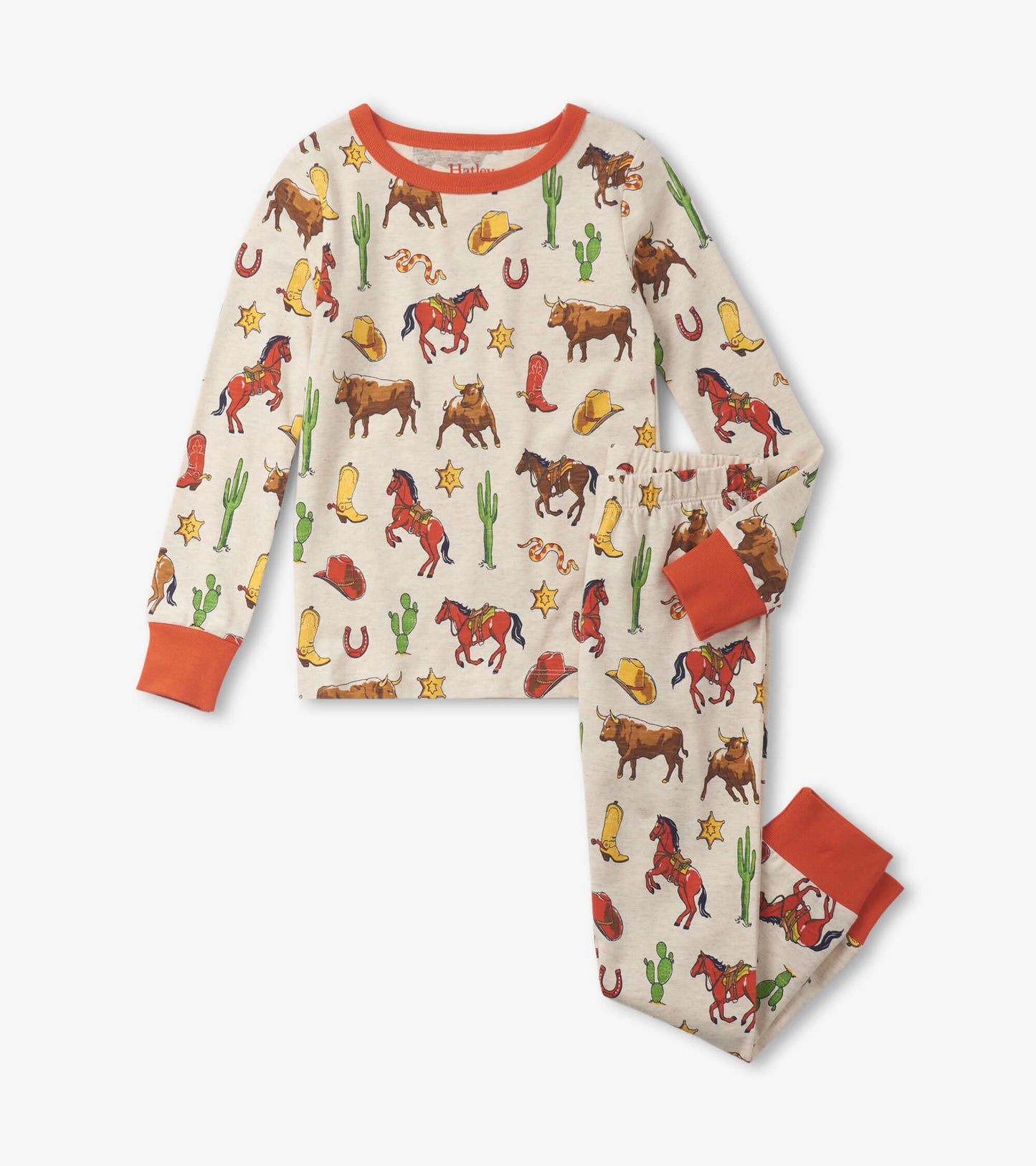 Pyjama en coton – Motifs rétro de rodéo