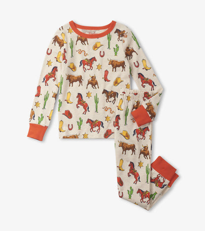 Pyjama en coton – Motifs rétro de rodéo
