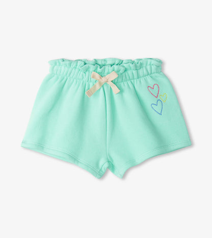 Short à taille froncée pour tout-petit – Vert glacé