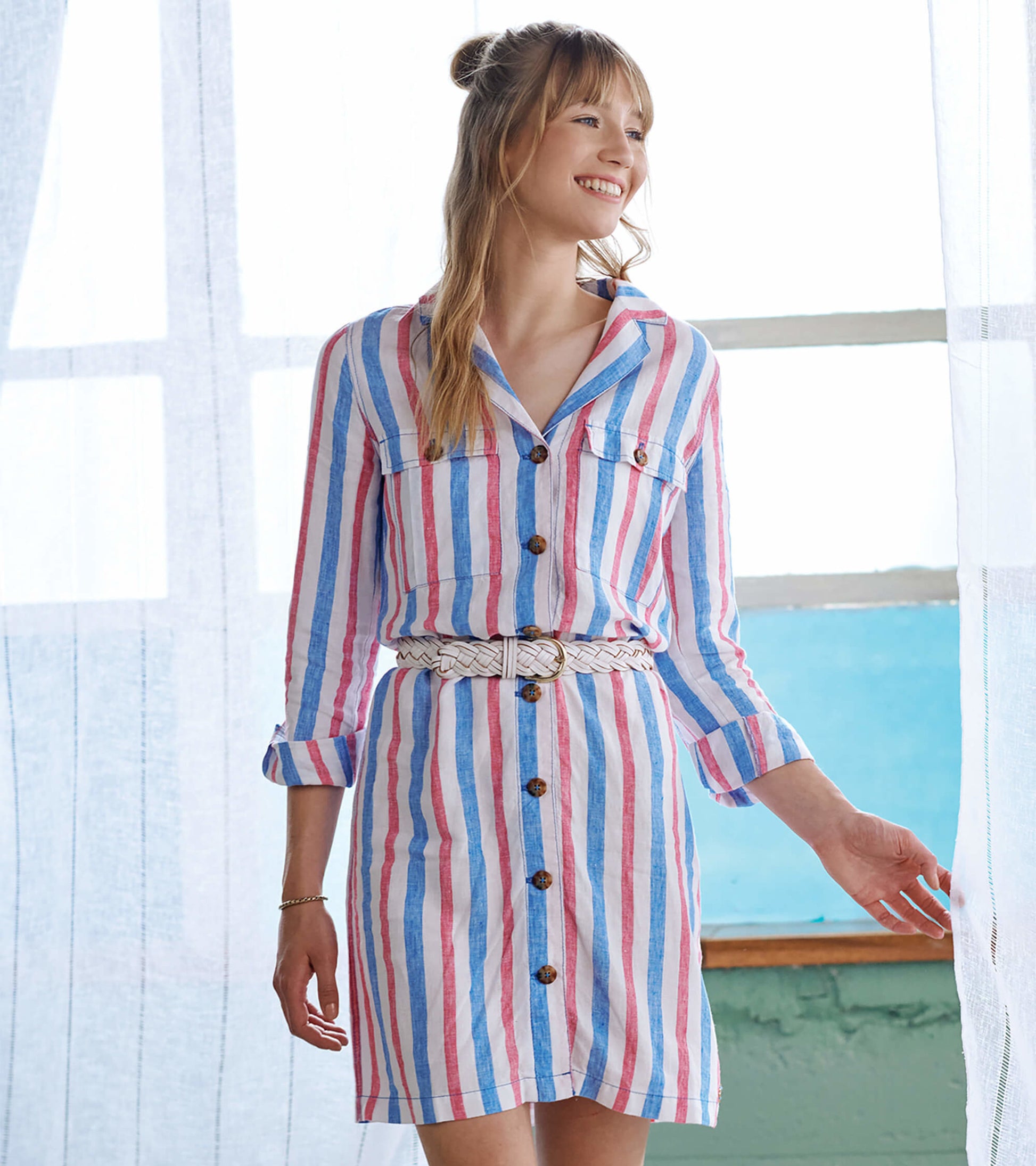 Cargo Shirt Dress Parisol Stripe1