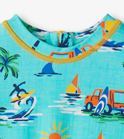 Maillot protecteur une pièce pour bébé – Motifs rétro de vacances